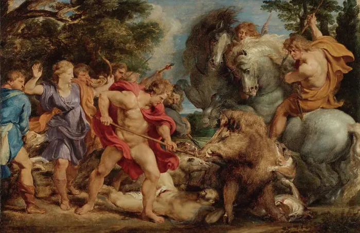 Framed Print : The Calydonian Boar Hunt, about 1611-1612. Creator: Peter Paul Rubens Framed Print : The Calydonian Boar Hunt, about 1611-1612. Creator: Peter Paul Rubens