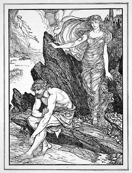 Calypso Takes Pity on Ulysses, 1926. Artist: Henry Justice Ford