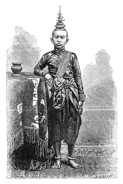 Cambojan, eldest son of Narodom, 1895. Artist: Charles Barbant