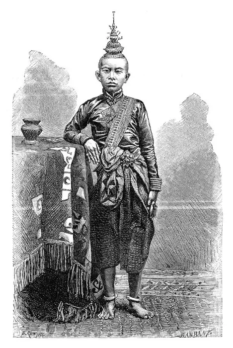 Framed Print : Cambojan, eldest son of Narodom, 1895. Artist: Charles Barbant Framed Print : Cambojan, eldest son of Narodom, 1895. Artist: Charles Barbant