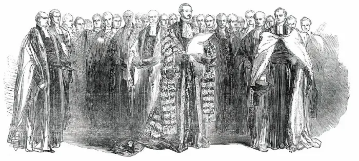 Framed Print : Cambridge University Deputation, 1850. Creator: Unknown Framed Print : Cambridge University Deputation, 1850. Creator: Unknown
