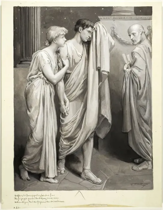Framed Print : As One Came Near with Curl d Gray Beard, Sharp Eyes, and Smooth Bald Crown, 1885 Framed Print : As One Came Near with Curl d Gray Beard, Sharp Eyes, and Smooth Bald Crown, 1885