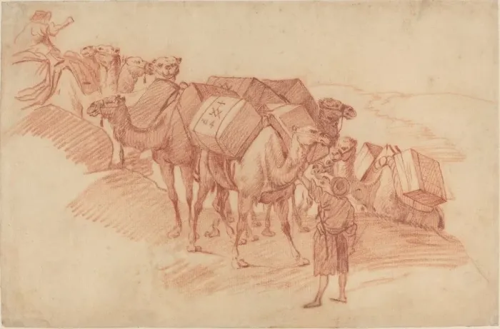 Framed Print : Camel Caravan. Creator: Unknown Framed Print : Camel Caravan. Creator: Unknown