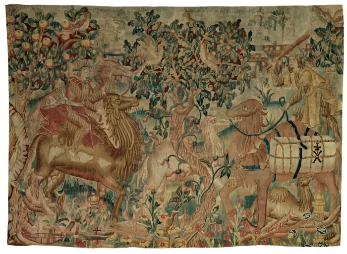 Framed Print : Camel Riders, presumably from a Wild Man series, Flanders, 1475 / 1510. Creator: Unknown Framed Print : Camel Riders, presumably from a Wild Man series, Flanders, 1475 / 1510. Creator: Unknown