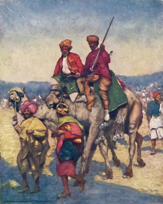 Framed Print : Camels from Mysore, 1903. Artist: Mortimer L Menpes Framed Print : Camels from Mysore, 1903. Artist: Mortimer L Menpes