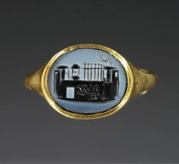 Framed Print : Cameo Gem Inset Into a Hollow Ring, 1st century A.D. Creator: Unknown Framed Print : Cameo Gem Inset Into a Hollow Ring, 1st century A.D. Creator: Unknown