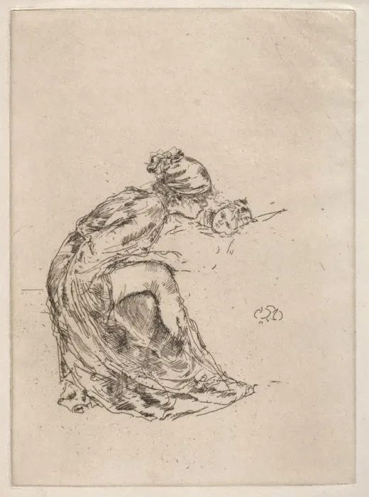Framed Print : Cameo, No. 1 (Mother and Child), c. 1890-1893. Creator: James McNeill Whistler (American Framed Print : Cameo, No. 1 (Mother and Child), c. 1890-1893. Creator: James McNeill Whistler (American