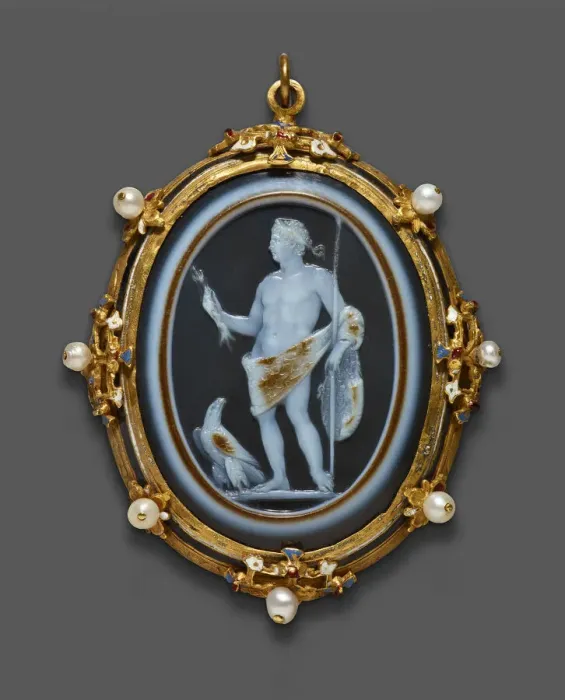Framed Print : Cameo Portraying Emperor Claudius as Jupiter, Roman, 41-54 CE; Italian mount Framed Print : Cameo Portraying Emperor Claudius as Jupiter, Roman, 41-54 CE; Italian mount