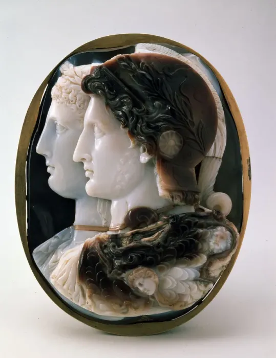 Framed Print : Cameo (The Gonzaga Cameo) with King Ptolemy II of Egypt and his wife Arsinoe I, 3rd century BC Framed Print : Cameo (The Gonzaga Cameo) with King Ptolemy II of Egypt and his wife Arsinoe I, 3rd century BC