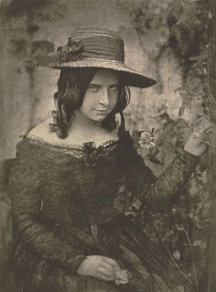 Camera Work: Girl in Straw Hat, 1912. Creator: David Octavius Hill (British, 1802-1870)