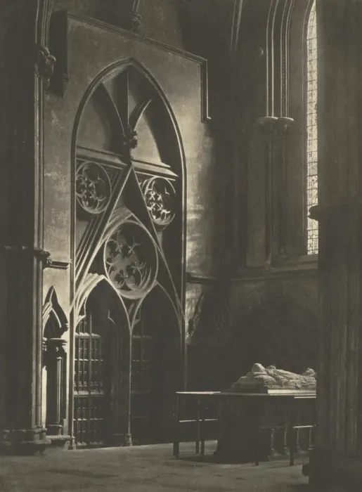 Framed Print : Camera Work: In Sure and Certain Hope, 1904. Creator: Frederick H. Evans (British, 1853-1943)