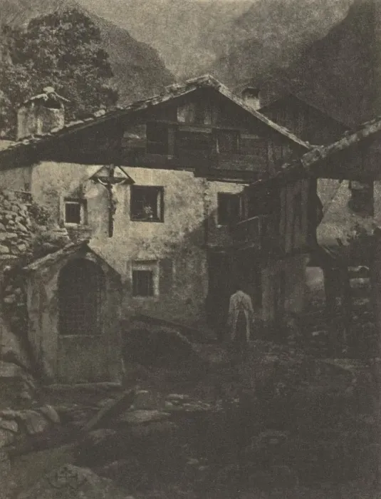 Framed Print : Camera Work: A Village Corner, 1906. Creator: Hans Watzek (Austrian, 1848-1903) Framed Print : Camera Work: A Village Corner, 1906. Creator: Hans Watzek (Austrian, 1848-1903)