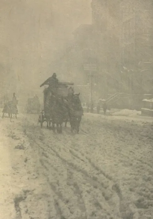 Framed Print : Camera Work: Winter - Fifth Avenue, 1892. Creator: Alfred Stieglitz (American, 1864-1946) Framed Print : Camera Work: Winter - Fifth Avenue, 1892. Creator: Alfred Stieglitz (American, 1864-1946)