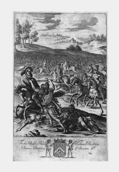 Framed Print : Camilla slaying Aunus, 1653. Creator: Francis Cleyn Framed Print : Camilla slaying Aunus, 1653. Creator: Francis Cleyn