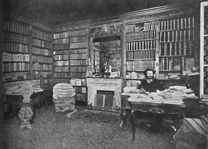 Framed Print : Camille Flammarion - The Distinguished Astronomer Among His Books, c1925 Framed Print : Camille Flammarion - The Distinguished Astronomer Among His Books, c1925