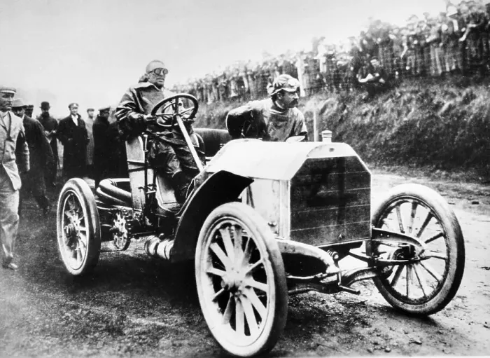 Framed Print : Camille Jenatzy in his 60 hp Mercedes, winner of the Gordon Bennett Race, Athy, Ireland, 1903 Framed Print : Camille Jenatzy in his 60 hp Mercedes, winner of the Gordon Bennett Race, Athy, Ireland, 1903