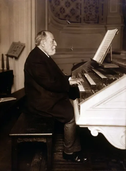 Framed Print : Camille Saint-Saens (1835 - 1921), French composer, photography playing the organ Framed Print : Camille Saint-Saens (1835 - 1921), French composer, photography playing the organ