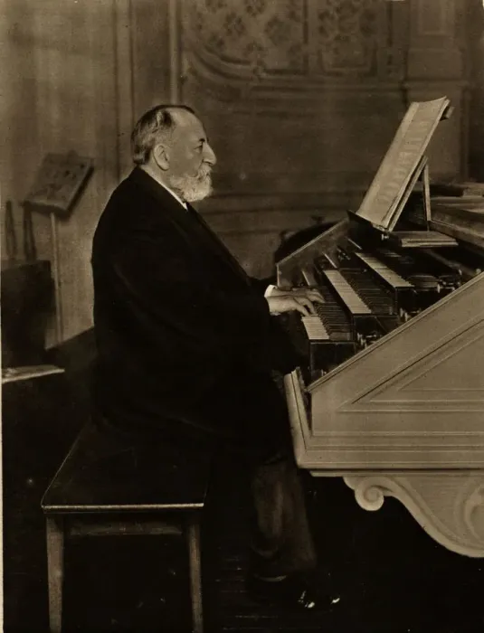Framed Print : Camille Saint-Saens (1835-1921) at the Organ, 1913. Creator: Anonymous Framed Print : Camille Saint-Saens (1835-1921) at the Organ, 1913. Creator: Anonymous
