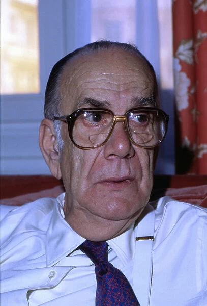 Camilo Jose Cela (1916-2002), Spanish writer and Nobel Prize of Literature, portrait, 1989