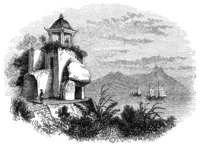 Framed Print : Camoens grotto, Macao, 1847. Artist: Armstrong Framed Print : Camoens grotto, Macao, 1847. Artist: Armstrong