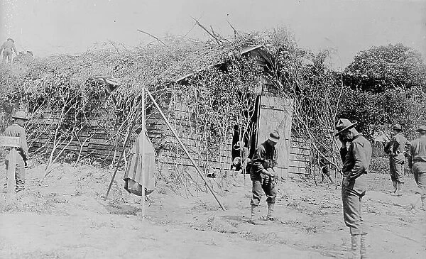 Camouflaged home of marines in France, 21 May 1918. Creator: Bain News Service