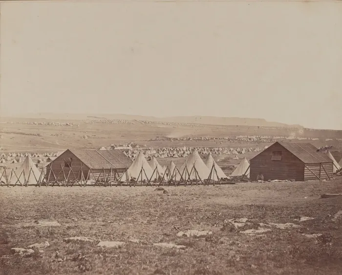 Framed Print : Camp of the 17th Regiment, 1855-1856. Creator: James Robertson Framed Print : Camp of the 17th Regiment, 1855-1856. Creator: James Robertson