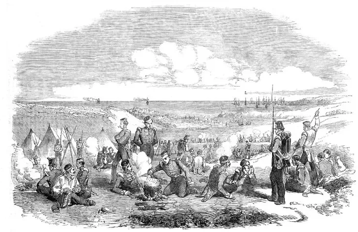 Framed Print : Camp of the 21st Fusiliers, on the Heights of Sebastopol, 1854. Creator: Unknown Framed Print : Camp of the 21st Fusiliers, on the Heights of Sebastopol, 1854. Creator: Unknown