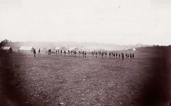 Camp of 34th Massachusetts Infantry, Miners Hill, VA. Skirmish Drill. 1862-63