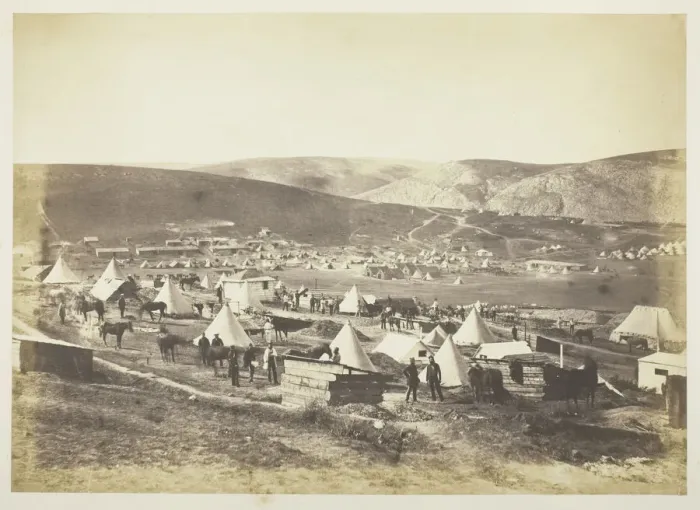 Framed Print : Camp of the 5th Dragoon Guards, 1855. Creator: Roger Fenton Framed Print : Camp of the 5th Dragoon Guards, 1855. Creator: Roger Fenton