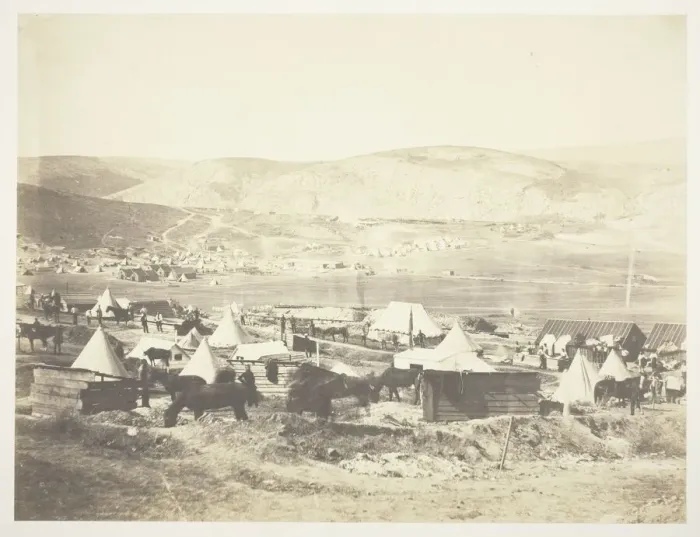 Framed Print : Camp of the 5th Dragoon Guards, 1855. Creator: Roger Fenton Framed Print : Camp of the 5th Dragoon Guards, 1855. Creator: Roger Fenton
