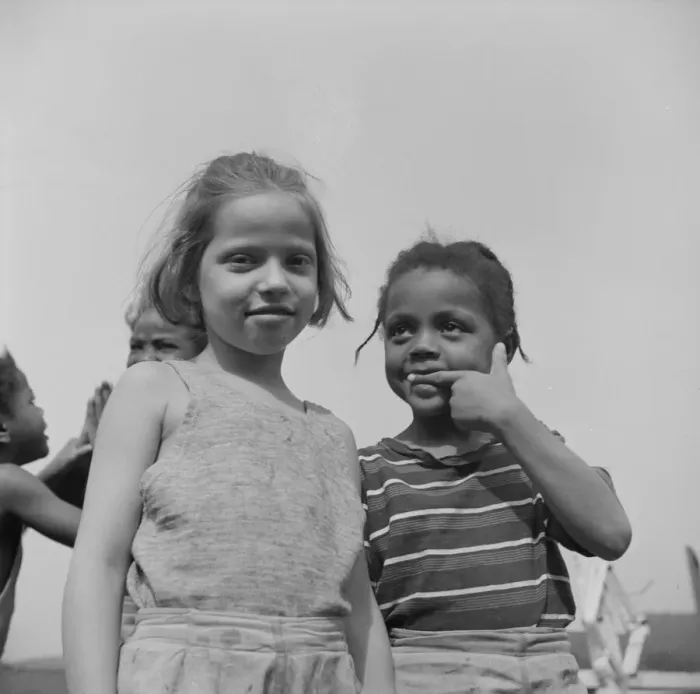 Framed Print : Camp buddies at Camp Christmas Seals, Haverstraw, New York, 1943. Creator: Gordon Parks Framed Print : Camp buddies at Camp Christmas Seals, Haverstraw, New York, 1943. Creator: Gordon Parks