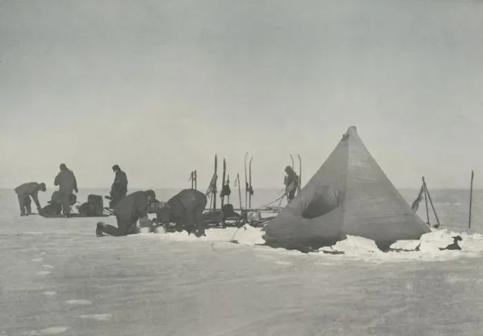 Framed Print : Camp at Three Degree Depot, c1911, (1913). Artist: Henry Bowers Framed Print : Camp at Three Degree Depot, c1911, (1913). Artist: Henry Bowers