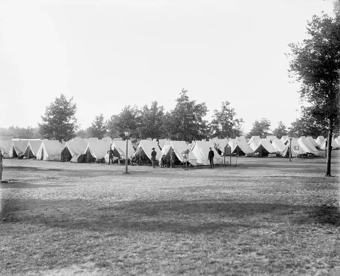 Framed Print : Camp Douglass, [sic] Wis. c1898. Creator: Unknown