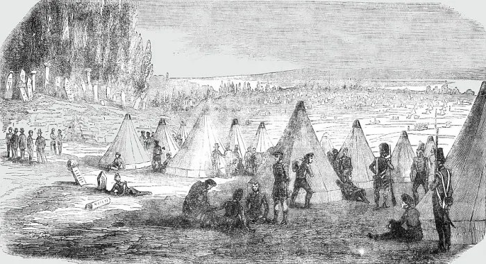 Framed Print : Camp of the English at Scutari, 1854. Creator: Unknown Framed Print : Camp of the English at Scutari, 1854. Creator: Unknown