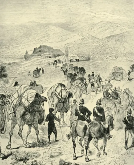 Framed Print : Camp of General Roberts at Thal on the Kuram River, (1901). Creator: Unknown Framed Print : Camp of General Roberts at Thal on the Kuram River, (1901). Creator: Unknown