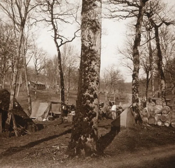 Framed Print : Camp, Genicourt, northern France, c1914-c1918 Framed Print : Camp, Genicourt, northern France, c1914-c1918