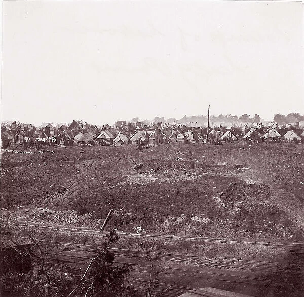 Camp of Laborers, City Point, 1861-65. Creator: Andrew Joseph Russell
