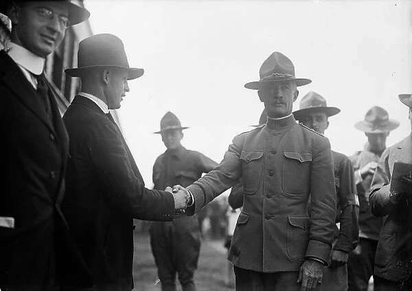 Camp Meade #1, Maryland - Major General Joseph Kuhn And H.T. Barnett, 1917. Creator: Harris & Ewing. Camp Meade #1, Maryland - Major General Joseph Kuhn And H.T. Barnett, 1917. Creator: Harris & Ewing