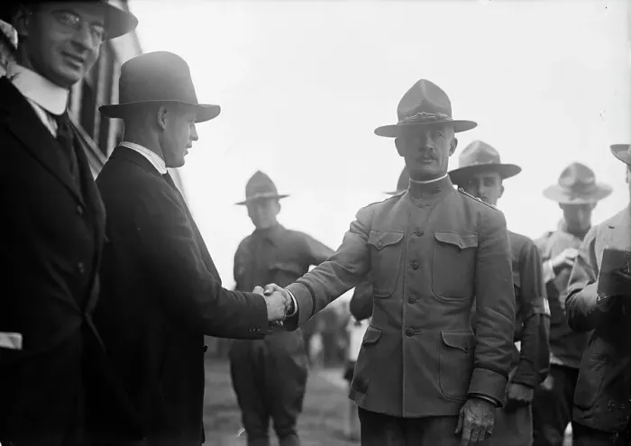 Framed Print : Camp Meade #1, Maryland - Major General Joseph Kuhn And H.T. Barnett, 1917. Creator: Harris & Ewing. Camp Meade #1, Maryland - Major General Joseph Kuhn And H.T. Barnett, 1917. Creator: Harris & Ewing Framed Print : Camp Meade #1, Maryland - Major General Joseph Kuhn And H.T. Barnett, 1917. Creator: Harris & Ewing. Camp Meade #1, Maryland - Major General Joseph Kuhn And H.T. Barnett, 1917. Creator: Harris & Ewing