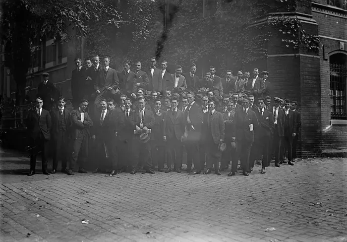 Framed Print : Camp Meade #2 - Drafted Men Leaving For Camp Meade, 1917. Creator: Harris & Ewing. Camp Meade #2 - Drafted Men Leaving For Camp Meade, 1917. Creator: Harris & Ewing Framed Print : Camp Meade #2 - Drafted Men Leaving For Camp Meade, 1917. Creator: Harris & Ewing. Camp Meade #2 - Drafted Men Leaving For Camp Meade, 1917. Creator: Harris & Ewing
