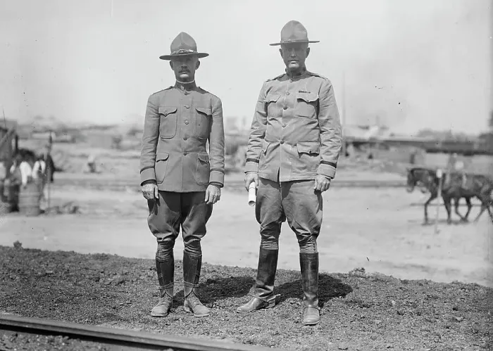 Framed Print : Camp Meade #2 - General Kuhn And Lt. Col. Ross, 1917. Creator: Harris & Ewing. Camp Meade #2 - General Kuhn And Lt. Col. Ross, 1917. Creator: Harris & Ewing Framed Print : Camp Meade #2 - General Kuhn And Lt. Col. Ross, 1917. Creator: Harris & Ewing. Camp Meade #2 - General Kuhn And Lt. Col. Ross, 1917. Creator: Harris & Ewing