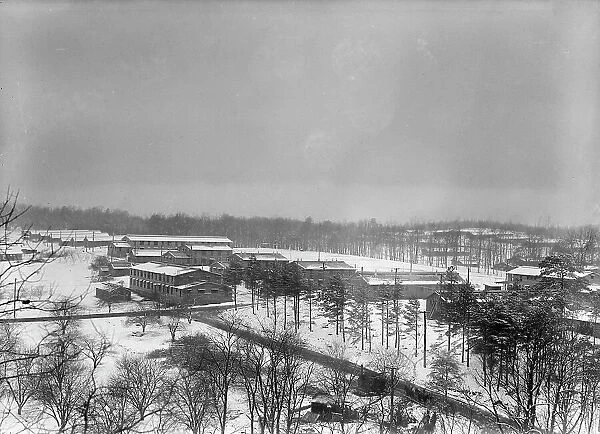 Camp Meade, Maryland - Winter Views, 1917. Creator: Harris & Ewing. Camp Meade, Maryland - Winter Views, 1917. Creator: Harris & Ewing