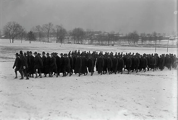 Camp Meade, Maryland - Winter Views, 1917. Creator: Harris & Ewing. Camp Meade, Maryland - Winter Views, 1917. Creator: Harris & Ewing