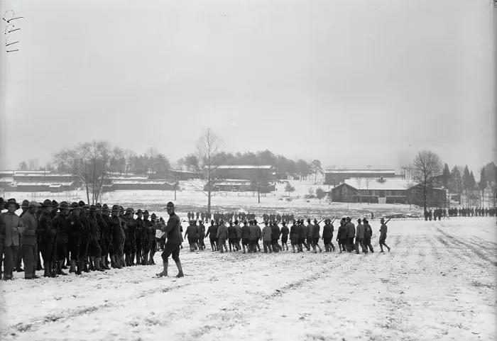 Framed Print : Camp Meade, Maryland - Winter Views, 1917. Creator: Harris & Ewing. Camp Meade, Maryland - Winter Views, 1917. Creator: Harris & Ewing Framed Print : Camp Meade, Maryland - Winter Views, 1917. Creator: Harris & Ewing. Camp Meade, Maryland - Winter Views, 1917. Creator: Harris & Ewing