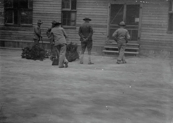 Framed Print : Camp Meade, Maryland - Winter Views, 1917. Creator: Harris & Ewing. Camp Meade, Maryland - Winter Views, 1917. Creator: Harris & Ewing Framed Print : Camp Meade, Maryland - Winter Views, 1917. Creator: Harris & Ewing. Camp Meade, Maryland - Winter Views, 1917. Creator: Harris & Ewing