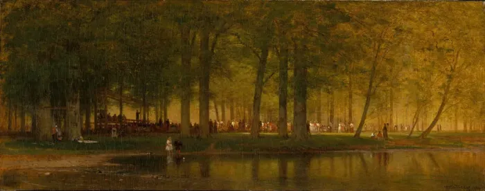 Framed Print : The Camp Meeting, 1874. Creator: Worthington Whittredge Framed Print : The Camp Meeting, 1874. Creator: Worthington Whittredge