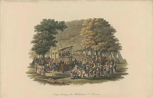 Camp meeting of the Methodists in North America, ca 1819