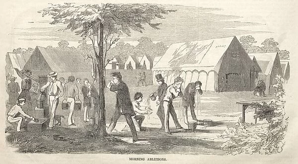 Camp Meeting Sketches: Morning Ablutions, 1858. Creator: Winslow Homer (American, 1836-1910)