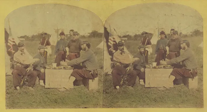 Framed Print : Camp scene - Fortress Monroe, 1861-1865. Creator: Unknown Framed Print : Camp scene - Fortress Monroe, 1861-1865. Creator: Unknown