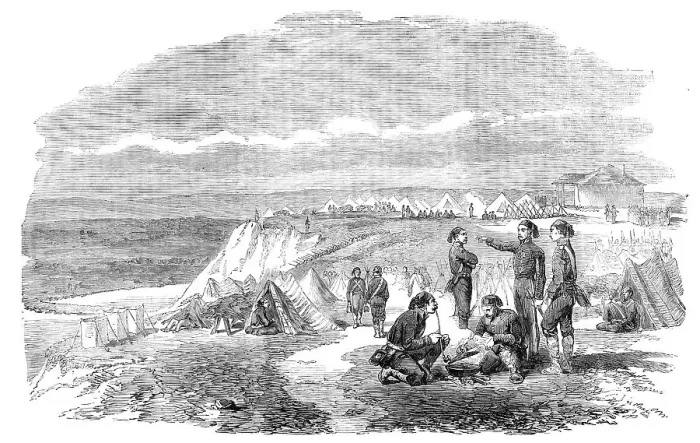 Framed Print : The Camp, at Slobodzie, 1854. Creator: Unknown Framed Print : The Camp, at Slobodzie, 1854. Creator: Unknown
